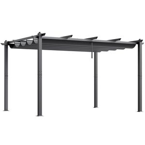 Pergola Retrattile Moderna 10 X 13 per Esterni con Tettoia in Alluminio, Gazebo Parasole - Product Image 1