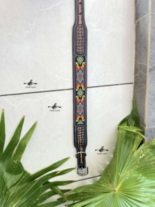 Beautiful Design Hand <b>Tooled</b> <b>Leather</b> Dog Collar Skull Western Pattern Pet Collars Wholesale Bulk Product Multi Uses - Product Image 5