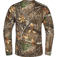 Kaos Lengan Panjang Realtree Camo Premium untuk Anak-Anak dan Remaja, Pakaian Berburu Outdoor Grosir, Pakaian Kamuflase, Pakaian Olahraga OEM