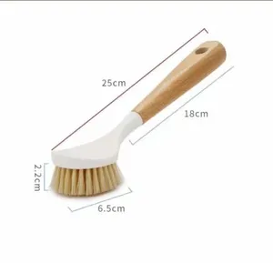 Щетка для мытья посуды с деревянной ручкой