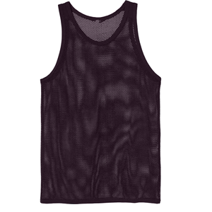 Gilet sans manches en maille noire, col rond, respirant, polyester uni, coupe régulière pour adulte, vêtement d'été unisexe - Product Image 3