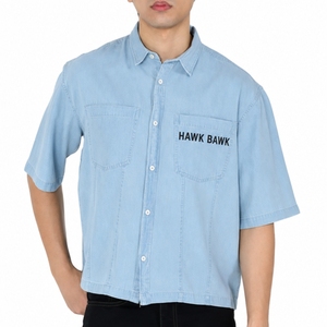 Chemise en jean à manches courtes pour homme – Qualité supérieure, douce, respirante, élégante, durable, confortable, légère, idéale pour l'été - Product Image 1