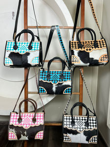 Vente en gros OEM 2025 Nouveau Designer Marques célèbres Sacs à bandoulière en cuir à carreaux usinés à la main de grande capacité Sacs à main fourre-tout pour femmes - Product Image 4