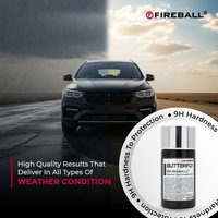 Recubrimiento Híbrido de Cerámica y Grafeno Fireball para Automóviles, Recubrimiento Duro SiO Executive de 50 ml, Durabilidad de 8 Años, Superhidrófobo