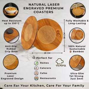 Posavasos para bebidas, posavasos para mesa, posavasos para tazas, posavasos para café, posavasos para té - Product Image 3