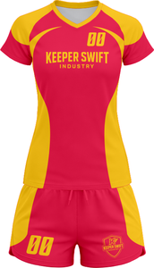 Tenue de volley-ball SpikeStorm Pro AeroSpike Elite, kit de volley-ball ThunderHit Premium, 100 % polyester, impression par sublimation intégrale - Product Image 2