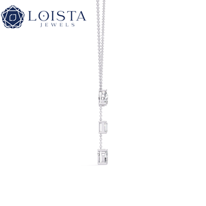 สร้อยคอเพชรทรงหยดน้ำ 18K ทองคำแท้ เพชรเพาะเลี้ยงในห้องปฏิบัติการ ดีไซน์คลาสสิก เหมาะเป็นของขวัญหมั้น สวยสง่าและมีสไตล์ - Product Image 4
