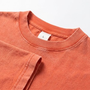 เสื้อยืดโอเวอร์ไซส์สีส้มฟอกกรด พิมพ์โลโก้ตามสั่ง ปี 2026 ขายส่ง สำหรับผู้ชาย ผ้าฝ้ายพรีเมียม ทรงหลวม สไตล์วินเทจ เสื้อยืดลำลองแนวสตรีทแวร์ - Product Image 4