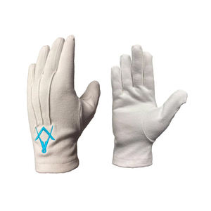 Guantes Clásicos Blancos de Algodón para Ceremonias Fraternales Formales, Cómodos y Suaves, para Usar en Reuniones - Product Image 1