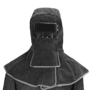 Vêtements de sécurité industriels robustes, résistants au feu, en cuir de vachette, couvre-tête de protection pour la soudure, protection contre les étincelles et la chaleur - Product Image 5