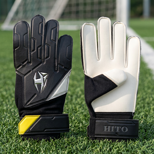 Gants de gardien de but personnalisés de haute qualité, en gros, avec paume avant en latex allemand et dos de la main gaufré à coupe négative - Product Image 4