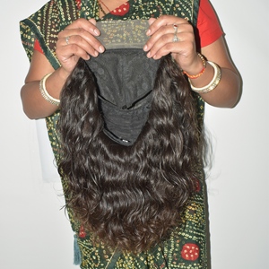 Raw Hair Wholesale Remy Pure Virgin Indian <b>Human</b> Hair Extensions Black Color Wavy Weaving HD for Lace <b>Wig</b> Single Weft 100g - Product Image 6