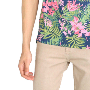 เสื้อโปโลพิมพ์ลายดอกไม้สำหรับผู้ชาย แขนสั้น ผ้าถัก 100% คอตตอน ระบายอากาศได้ดี ทรงปกติ ราคาขายส่ง - Product Image 5