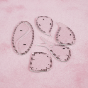 Regla Transparente de Acrílico para Dar Forma a las Cejas, Plantilla Precisa para Mapa de Cejas con Líneas de Medición, Diseño Personalizado - Product Image 1