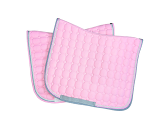 Manta de Silla de Montar Premium Rosa Acolchada Hexagonal para Equitación - Product Image 2