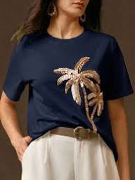 เสื้อเบลาส์ปักลูกปัดลายดอกไม้ ดีไซน์หรูหรา ผ้าฝ้ายพิมพ์ลาย ประดับด้วยลูกปัดเม็ดเล็ก งานปักมือสุดประณีต รุ่น MS-wc-001 MS - Product Image 2