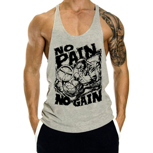 Camiseta Deportiva Personalizada para Hombre, Transpirable, Ecológica, de Spandex/Algodón, Tejida, con Parches, Casual, de Secado Rápido, Cuello Redondo, Sin Mangas, para Gimnasio - Product Image 2