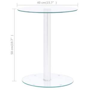 Petite table basse en aluminium avec plateau en verre trempé transparent argenté - Product Image 5