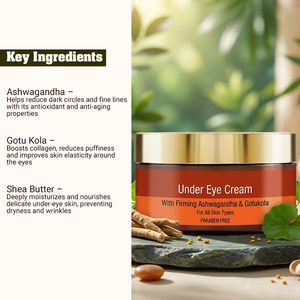 Top Selling Under Eye Cream With Ashwagandha And Gotukola For Deep Hydration Smooth Skin And Care For Tired Eyes Indian Supplier - Product Image 2