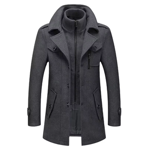Abrigo de Lana Personalizado para Hombre, Estilo Gabardina, Grueso, Ecológico, con Cierre de Botones, Color Blanco - Product Image 4