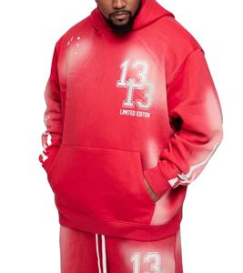 Men's High Quality Cotton Zip-up Hoodie Tracksuit Acid Washed Distressed Embroidered Logo Plus Size Breathable Winter Features - Product Image 4