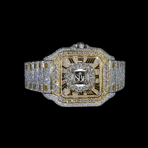 Nuevo Reloj de Lujo con Diamantes de Moissanita 2026, Reloj de Cuarzo de Acero Inoxidable para Hombre, Estilo Hip Hop, Totalmente Cubierto de Diamantes, Reloj de Moda - Product Image 1