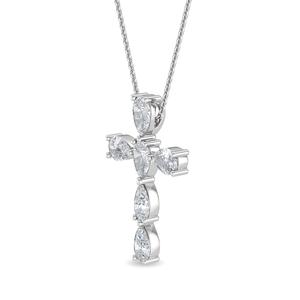 Colgante de Oro Rosa de 9K de Excelencia con Diamante Cultivado en Laboratorio en Forma de Pera de 2.83 CTW, Joyería Fina, Collar con Dije para Mujer, Estilo Moderno - Product Image 4