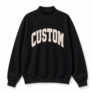 Sudadera Oversize de Cuello Alto con Forro Polar, Diseño Personalizado con Logotipo Impreso, Manga Larga, Top Informal, Ropa Urbana al por Mayor - Product Image 4