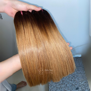 Extensiones de cabello liso con textura súper sedosa, extensiones de cabello liso de hueso de espejo Rubio, paquetes de cabello de grado Premium 12A, paquete de trama atado a mano de cabello virgen - Product Image 5