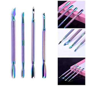 Pousse-cuticules de qualité supérieure, outil de soin des ongles en acier inoxydable, outil de manucure pour l'élimination des cuticules et le nettoyage des ongles - Product Image 6