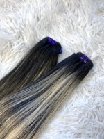 Vente en gros d'extensions de cheveux humains à double trame de machine de balayage en surbrillance 100% trame de génie de cheveux humains vierges vietnamiens
