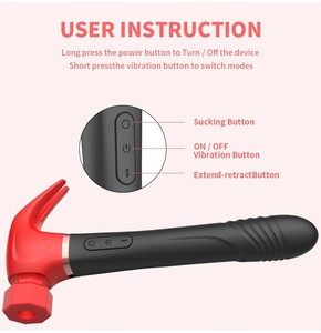 Marteau de massage vibrant en silicone pour femme, outil de soin corporel en plastique pour la taille et les mains, simulation de massage pour chambre d'hôtel - Product Image 5