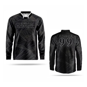 Camiseta de Fútbol Personalizada para Hombre, Manga Larga, Cuello Alto, Absorbe la Humedad, Transpirable, Poliéster 120g, Corte Regular, para Todas las Temporadas - Product Image 1