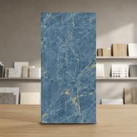 Carreaux de sol et de mur en porcelaine brillante Ilora Blue 600x1200mm avec fonction pare-feu pour salle de bain moderne, cuisine et usage extérieur