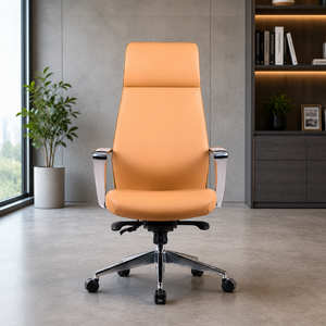 KINSHA High <b>Back</b> Contemporary Lift <b>Chair</b> PU Leather Office <b>Chair</b> with Iron Swivel Base and Ergonomic Lumbar <b>Support</b> - Product Image 1