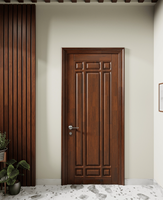 Portes Classiques en Bois Massif avec Cadres Isolés Thermiquement et Acoustiquement, Étanches pour Chambre, Couloir, Extérieur, Intérieur, Salle à Manger, Sous-sol, Villa, Entrepôt