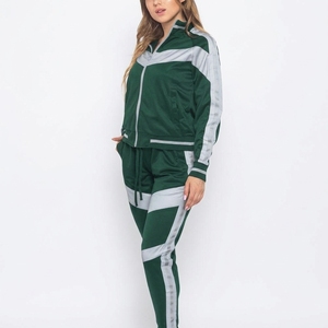 Conjunto Deportivo de 2 Piezas para Mujer, Tallas Grandes, Color Sólido, Transpirable, Ligero y Ecológico, Sudadera y Pantalones para Gimnasio - Product Image 5