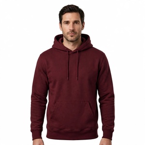 Sweat à capuche pour homme 100% coton, couleur unie, coupe décontractée, poche kangourou, respirant, écologique, export BD - Product Image 5