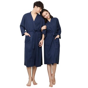 High Quality 100% <b>Waffle</b> Cotton Winter Summer Spring Bath Hotel Sleeping Gown Soft Breathable - Product Image 1