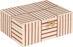 Nueva Caja Organizadora de Joyería Rectangular con Incrustaciones de Hueso y Patrón Circular Moderno, Precio al por Mayor - Product Image 6