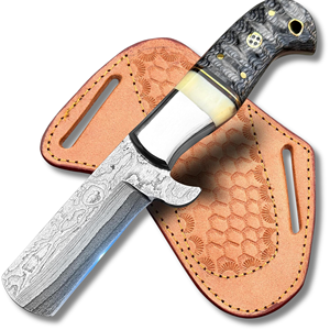 Couteau de cowboy artisanal de style western de 8 pouces avec manche en os, couteau de chasse et de camping avec étui en cuir, prix de gros - Product Image 5