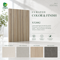 Panneau MDF mélaminé Jinbase Sage Mist Walnut 18 mm E0 1220x2440 mm pour mobilier d'hôtel et de bureau