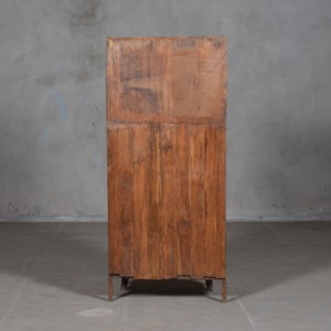 Meilleure collection d'armoires de rangement rustiques en bois massif avec portes vitrées, art himalayen antique - Product Image 2