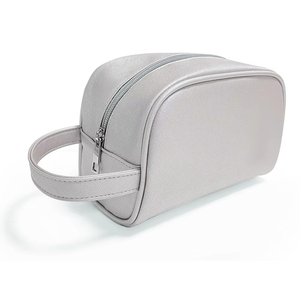 Étui de toilette de voyage en cuir PU argenté pour homme et femme avec logo personnalisé, imperméable, nouvelle arrivée, sac à maquillage/cosmétiques - Product Image 1
