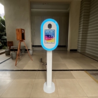 Photomaton portable pour selfies, photomaton pour mariage et fête avec iPad et appareil photo reflex numérique, équipé d'un support d'imprimante