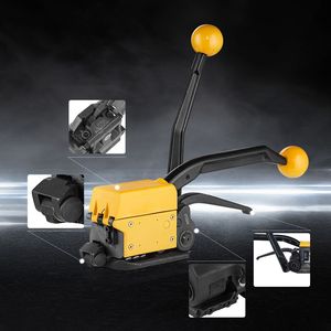 Tendinastro Manuale 3-in-1 per Reggiatura in Acciaio da 1/2 e 3/4 Pollici, con Funzioni di Tensionatore, Crimpatrice e Taglierina, per Imballaggio - Product Image 3