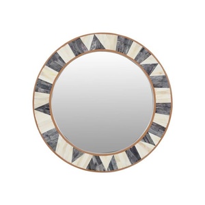 Wholesale ANAM OVERSEAS Bone Inlay Hexagon Modern Handmade Decorative Wall <b>Mirror</b> for Living Room - Product Image 1