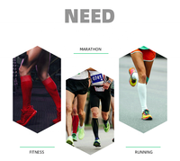 LINGTU Chaussettes de compression pour infirmière, antidérapantes pour hommes, enfants, athlétisme, football, football.