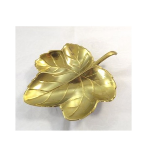 Plato de servir de aluminio con diseño árabe en forma de hoja, color plateado, para servir frutas, nueces y bocadillos, para uso en el hogar, bodas, hoteles y mesas. - Product Image 5