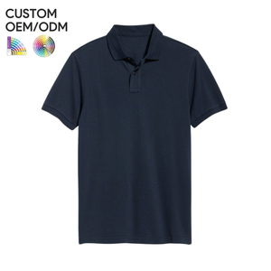 เสื้อเชิ้ตผู้ชายลำลองผ้าฝ้ายถักแขนสั้น ปักลายด้านหน้าตามสั่ง รองรับ OEM ODM ระบายอากาศดี ขายส่ง - Product Image 4